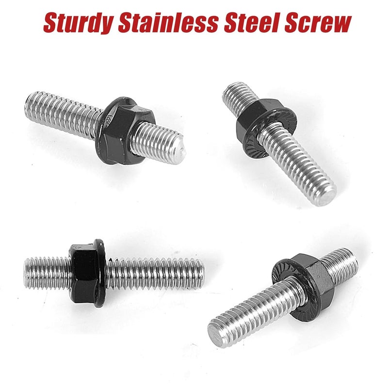 YOSOPP Stainless Steel Exhaust Bolt Kit for 1984-2018 Harley Big Twin Sportster XL with Flange Nut, OEM Part Number 16715-83 1671583 (16) - Image 4